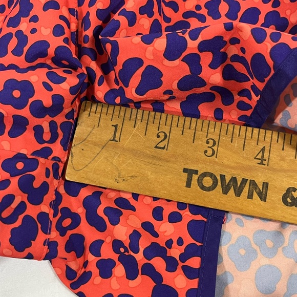 Nike Women's Leopard Print Athletic Shorts Sz S Orange and Navy PREOWNED - Picture 11 of 11